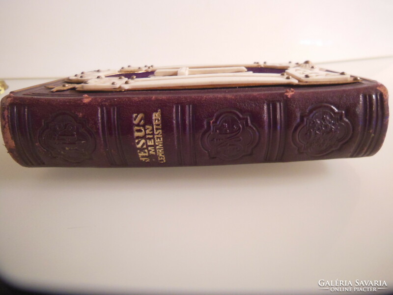 Book - from 1850 - my Jesus is my life - bone - copper - gilded - German - flawless