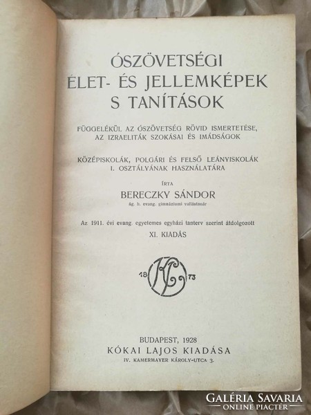 Religious handbook published by Lajos Kókai in 1928