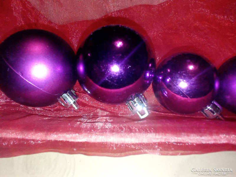 30 purple plastic ball ornaments, matte and shiny