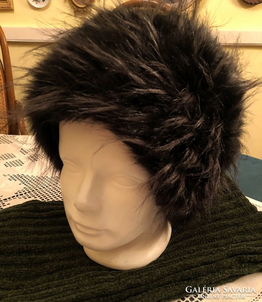 Faux fur hat and scarf