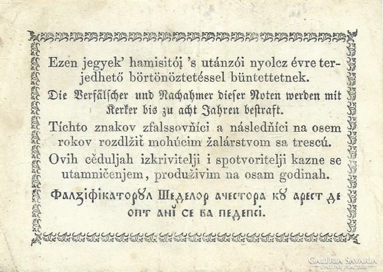15 tizenöt pengő krajczárra 1849 1.