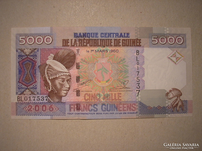 Guinea-5000 Francs 2006 UNC