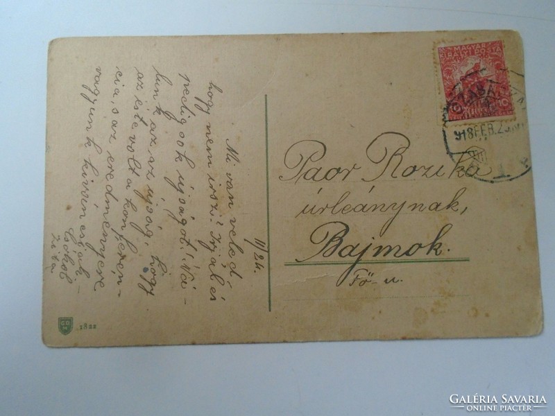 D199471 old postcard 1918 Szatka Catharina Antonie Klein - problems Paor Rozika