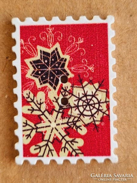 Christmas stamp button made of wood