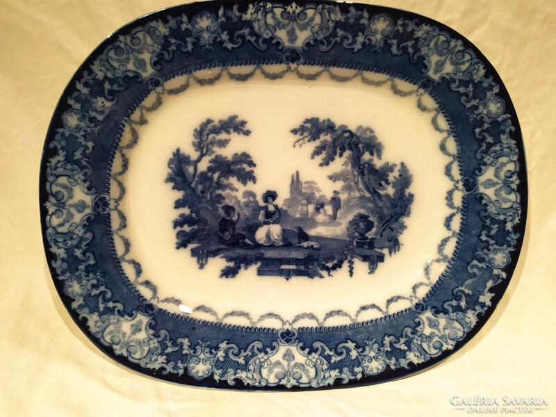Watteau doulton scenic earthenware serving bowl centerpiece