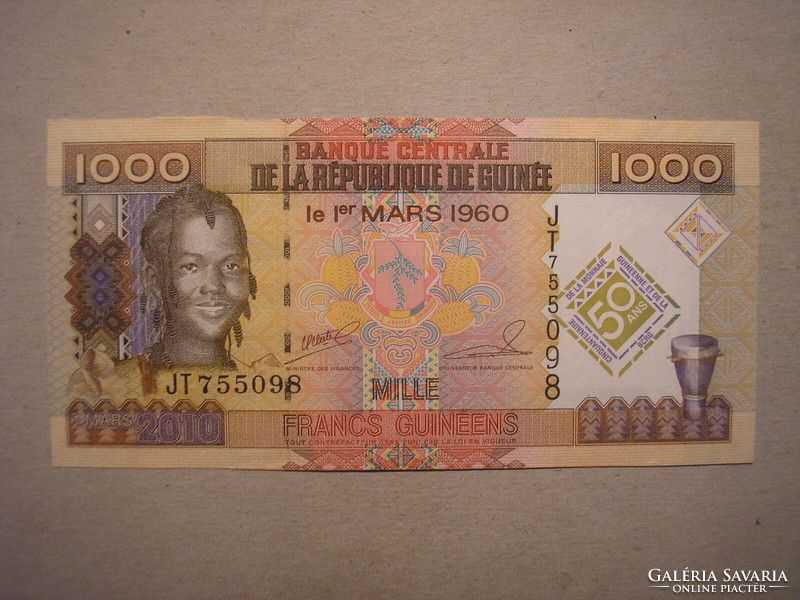 Guinea-1000 franc jubilee issue 2010 unc