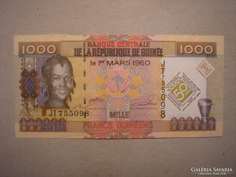 Guinea-1000 Francs jubileumi kiadás 2010 UNC