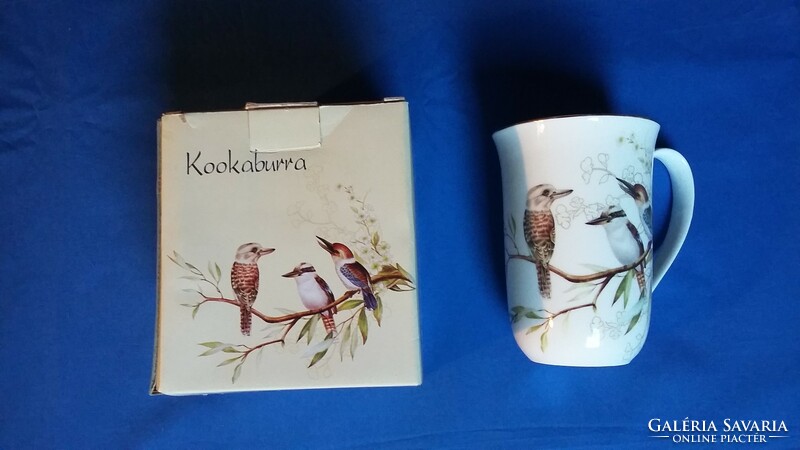 Chinese 4 dl porcelain mug: kokabura - laughing Australian bird