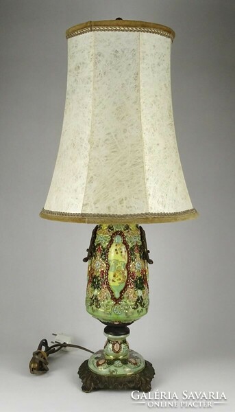 1M124 antique copper fischer emil majolica lamp 67.5 Cm