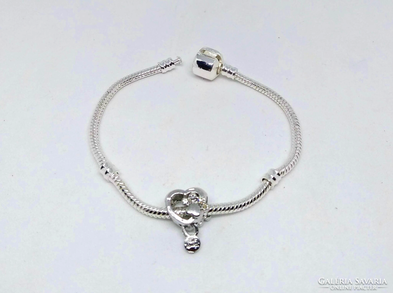 Pandora replica paw heart charm for bracelet, necklace a34