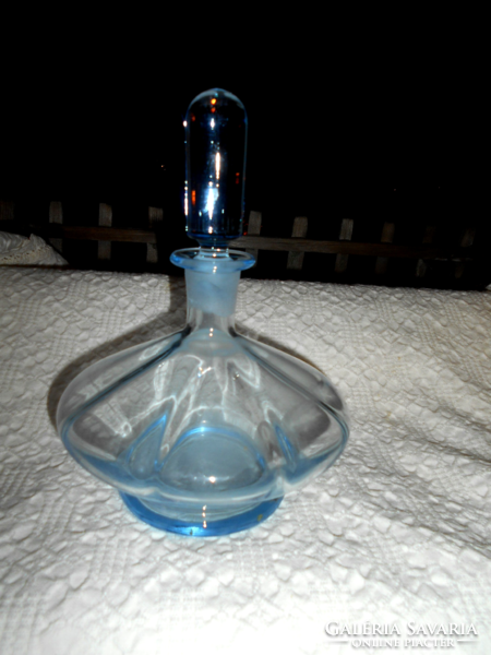 Antique light blue glass bottle