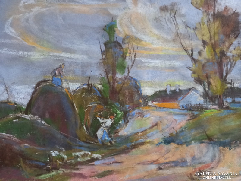 Unknown artist: rural scene, around 1900, pastel graphics