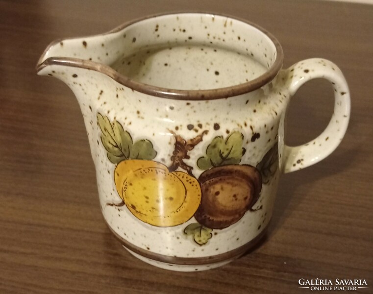 Brown dotted winterling bavaria karina porcelain coffee set, small plate, sugar bowl, milk spout