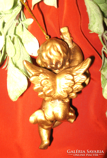 Old ceramic angel's Christmas ornament