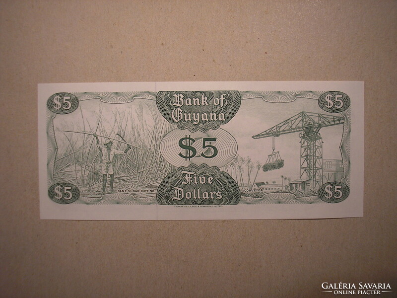 Guyana-5 Dollars 1992 UNC