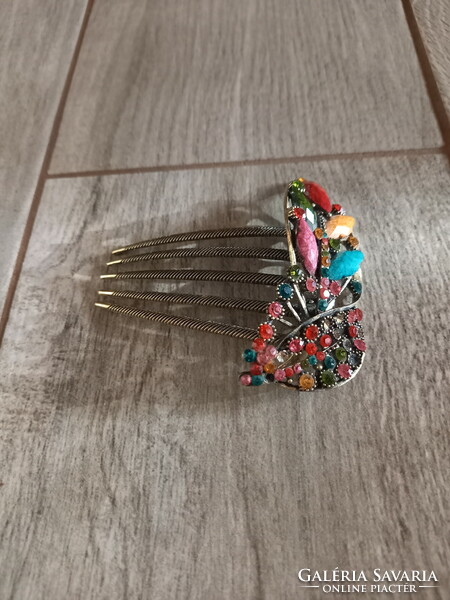 Amazing old copper hair clip (8.8x8x2.5 cm)