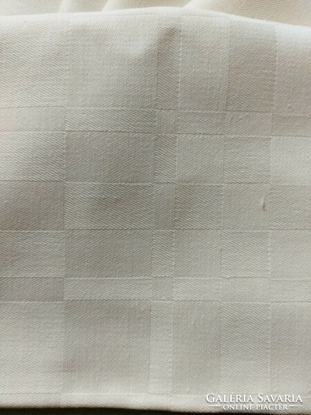 Checkered patterned damask napkins (6 pcs) white