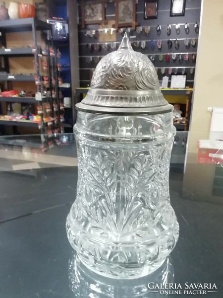Glass jar with metal lid