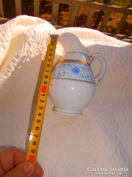 Karlsbad marked floral porcelain jug, pourer-hand painted