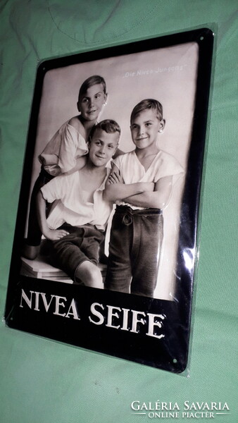 Beautiful Nivea rare embossed metal plate ornament wall picture advertising sign 29x20 cm according to the pictures 4.