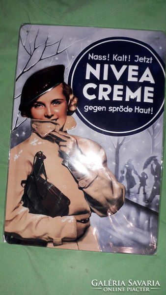 Beautiful Nivea rare embossed metal plate decoration wall picture advertising sign 29x20 cm according to the pictures 2.