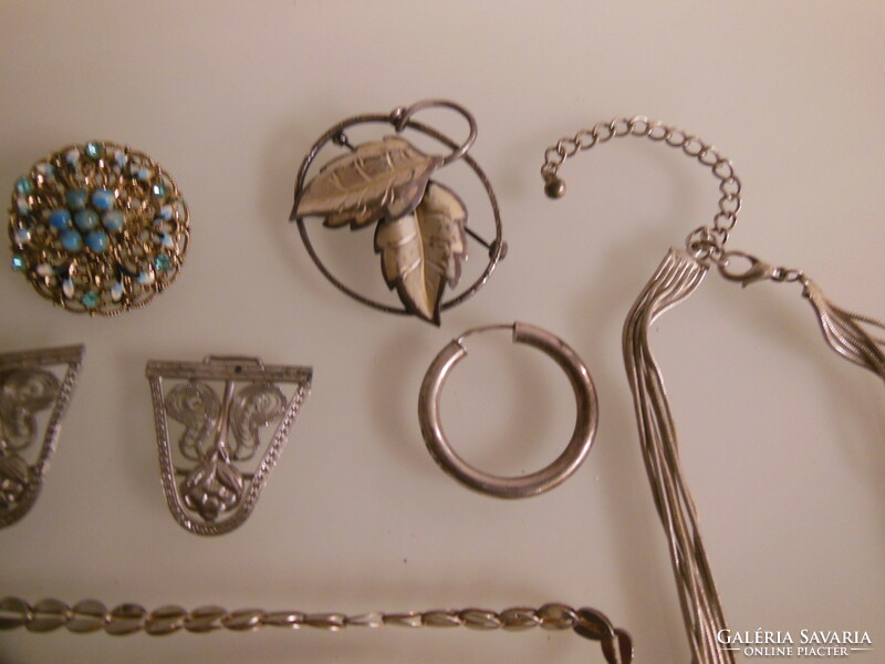 Jewelry - 18 pieces - silver-plated - brooch - necklace - etc. - Flawless