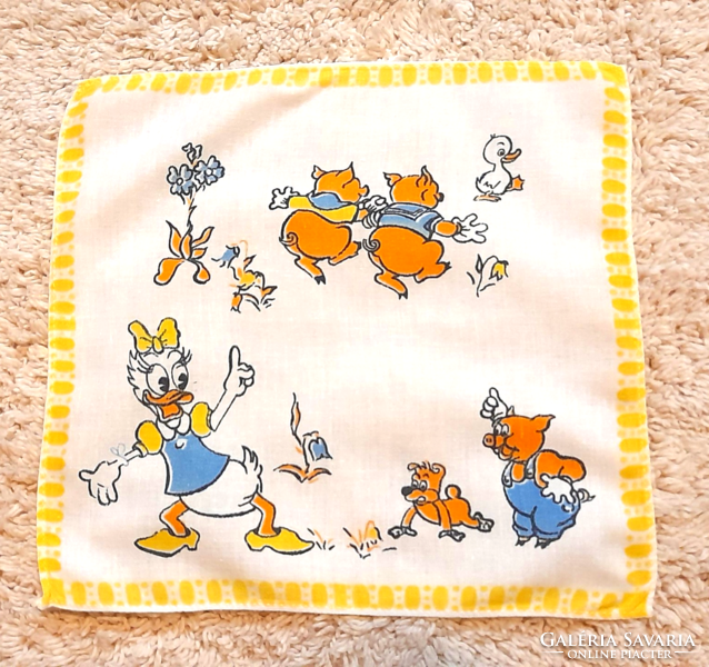 Retro children's handkerchief - daisy duck -