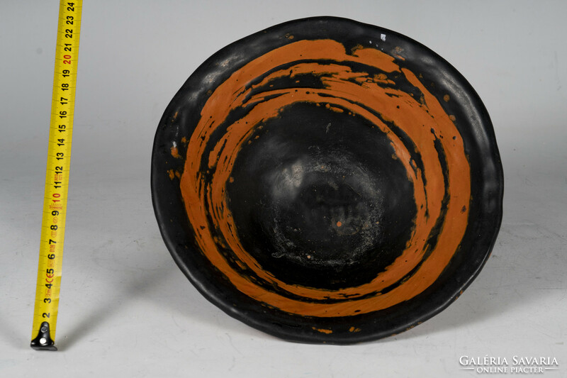 Gorka livia - orange - black round bowl