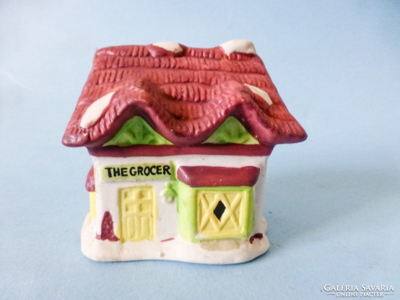 House-shaped ceramic candle holder