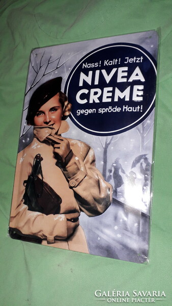 Beautiful Nivea rare embossed metal plate decoration wall picture advertising sign 29x20 cm according to the pictures 2.