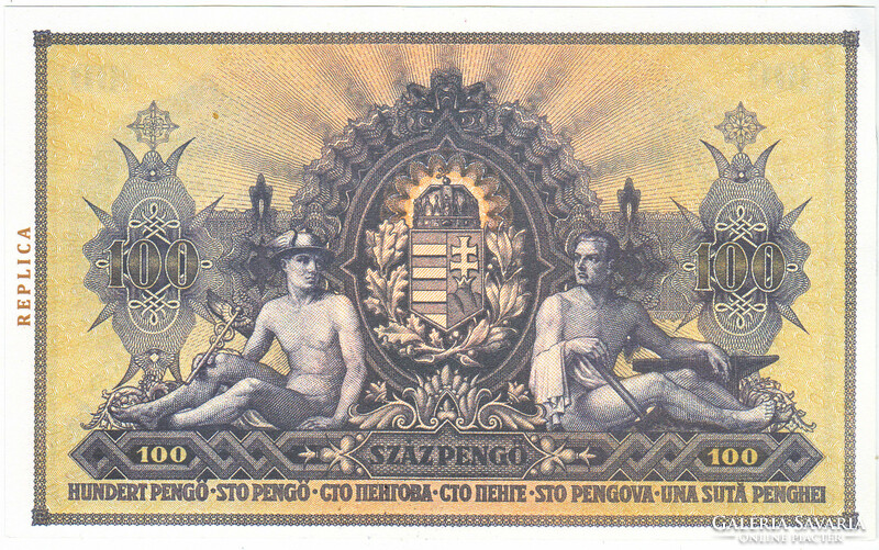 Magyarország 100 Pengő REPLIKA 1943 UNC