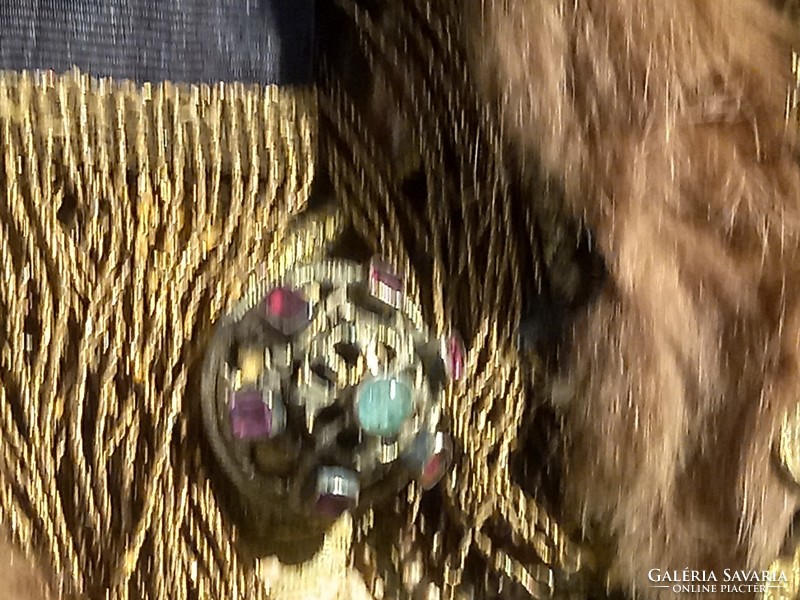 Antik filigrán pityke türkizzel, pitykegombok diszmagyarról/népviselet ruha gomb 6 db