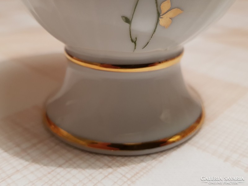 Hollóházi porcelán váza és gyertyatartó