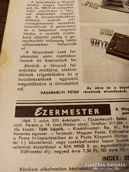 1969 /JÚLIUS EZERMESTER/ SZÜLETÈSNAPRA/KARÀCSONYRA.