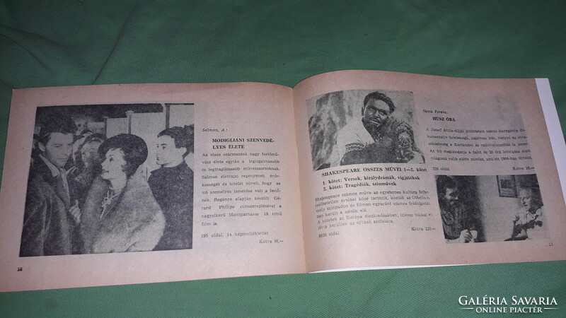 1965.KÖNYVEK FILMEN füzet, könyv katalógus megrendelőlappal a képek szerint ÁLLAMI KÖNYVTERJESZTŐ