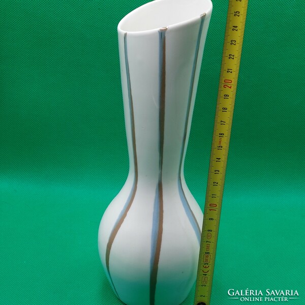 Aquincum porcelán csíkos váza