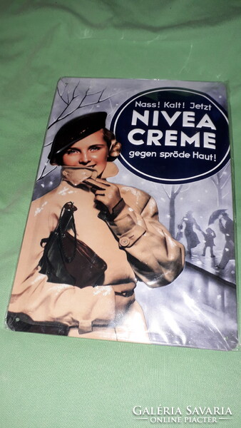 Beautiful Nivea rare embossed metal plate decoration wall picture advertising sign 29x20 cm according to the pictures 2.
