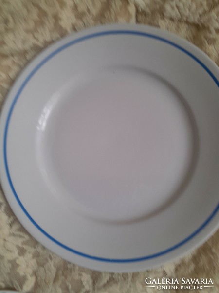 Zsolnay flat plate. Blue. Striped 24cm