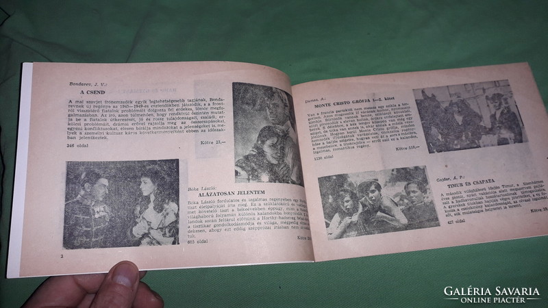 1965.KÖNYVEK FILMEN füzet, könyv katalógus megrendelőlappal a képek szerint ÁLLAMI KÖNYVTERJESZTŐ