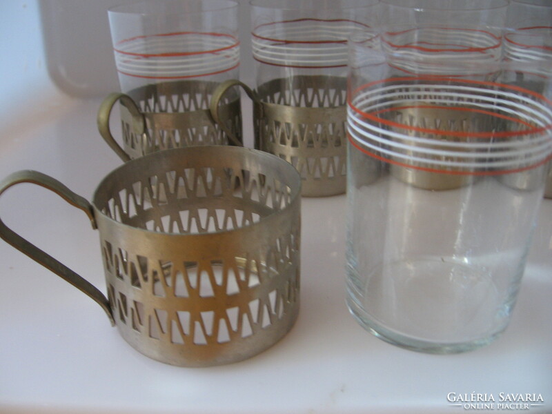 Rerto tea cup set suitable for Russian, Soviet, cccp samovar