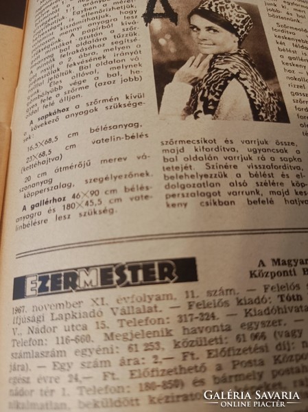 1967 /NOVEMBER EZERMESTER/ SZÜLETÈSNAPRA/KARÀCSONYRA.