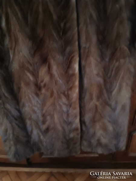 Brown women's mink coat