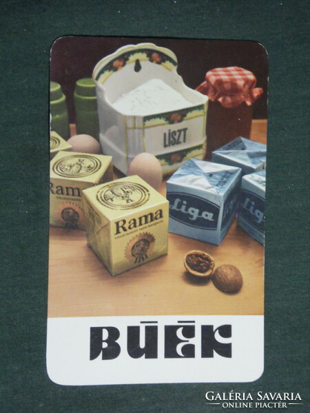 Kártyanaptár, Rama, Liga margarin, növényolajipari vállalat, 1984,   (3)