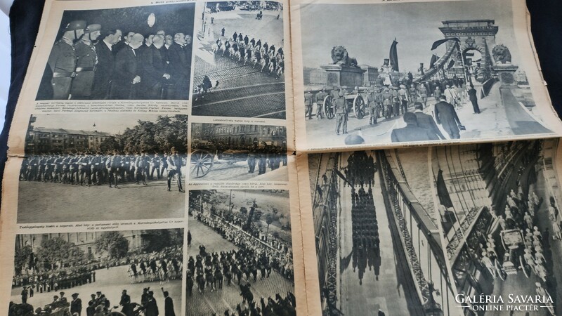 Deputy Governor István Horthy's funeral mourning funeral picture Sunday newspaper 1942