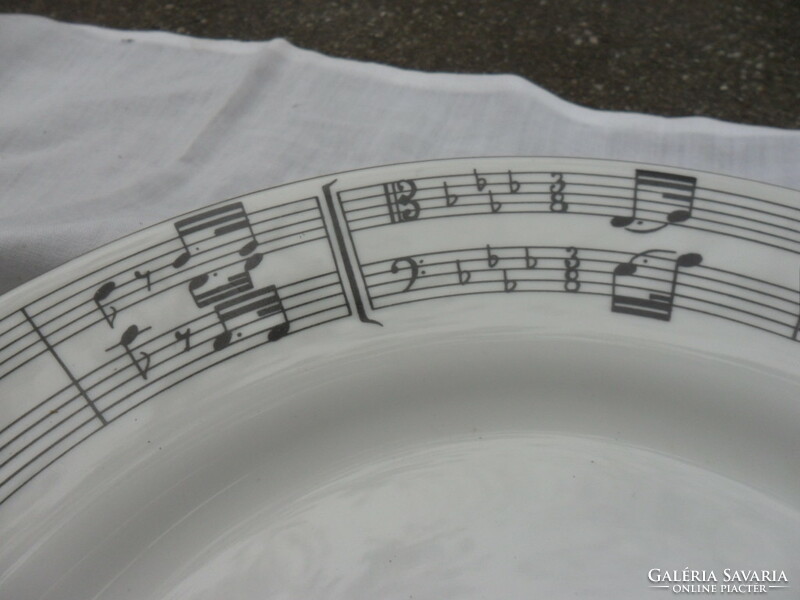 Hollóházi Symphony hangjegyes kottás tányérok
