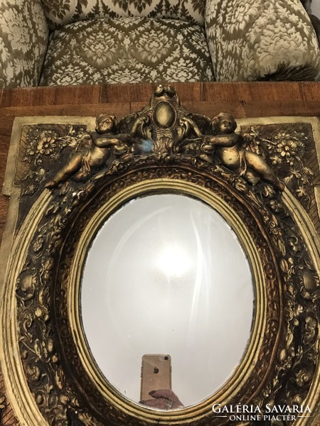 Baroque mirror with hinges