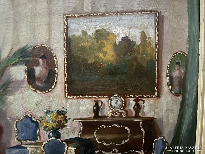 István B. Bélaváry - interior..34X44cm