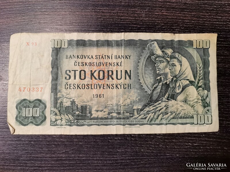 100 korona 1961 F