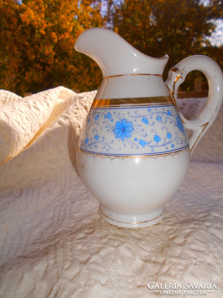 Karlsbad marked floral porcelain jug, pourer-hand painted