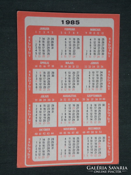 Card calendar, cartographic map company, Budapest, globe, 1985, (3)
